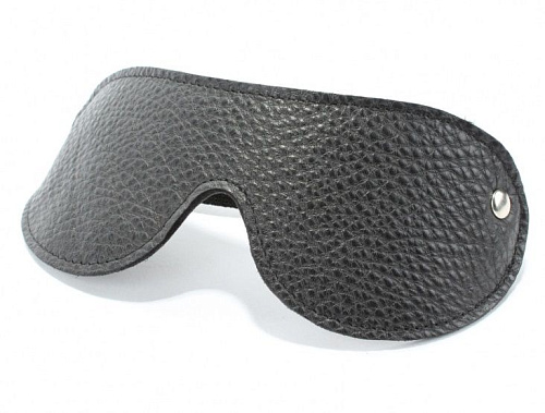 Чёрная кожаная маска на глаза БДСМ арсенал 58001