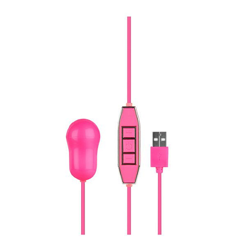 Розовый вибростимулятор с питанием от USB Dream Toys LET US-B 10 RHYTHMS BULLET LARGE PINK 21114