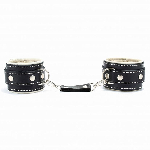 Оковы на ноги со светлым подкладом БДСМ арсенал 56009ars