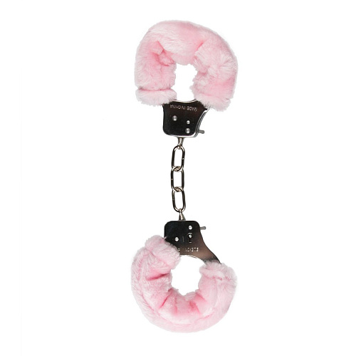 Наручники с розовым мехом EDC Wholesale Furry Handcuffs ET258PNK