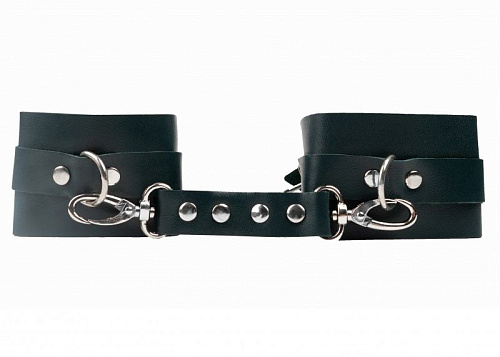Изумрудные кожаные наручи БДСМ арсенал 910-13 BX DD
