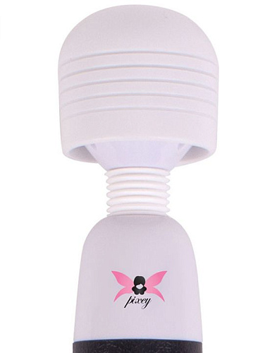 Бело-чёрный, работающий от USB вибромассажёр Pixey Black Edition 122-F2100