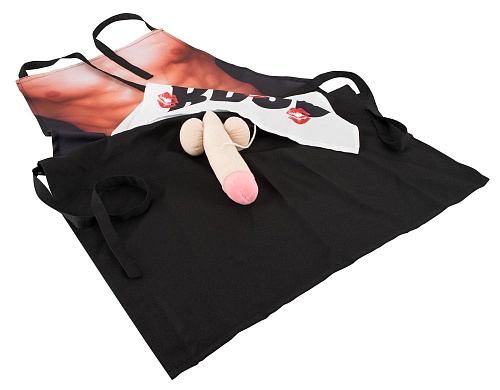 Чёрно-белый фартук с фаллосом Orion Chefcock 0771465