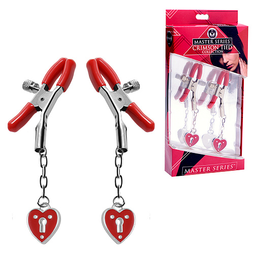 Красные зажимы для сосков XR Brands Charmed AE203 (2 × 5 гр)