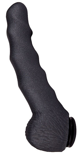 Чёрная насадка на пояс Harness LOVETOY (А-Полимер) BLACK BENT 2 132104