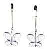 Зажимы для сосков с прозрачными подвесками-бабочками Orion Butterfly Clamps 0522015