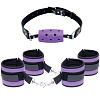 Набор Purple Pleasure Set: наручники, наножники и кляп Pipedream PD2110-12