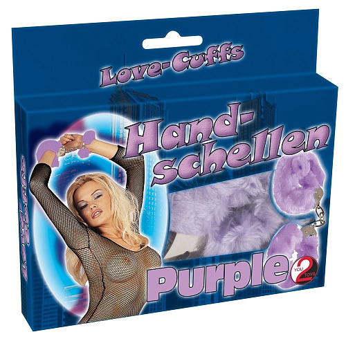 Фиолетовые меховые наручники Orion Love Cuffs 0526991