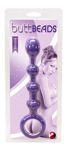 Фиолетовая анальная цепочка с ручкой-кольцом Orion 0511102 (23,5 см)