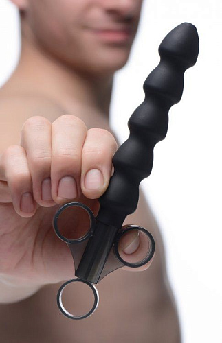 Чёрный шприц-аппликатор для введения лубриканта XR Brands Silicone Links Lube Launcher AG119