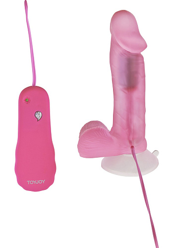 Розовый вибратор на присоске Toy Joy LOVERBOY LARRY 3006009603 (14 см)
