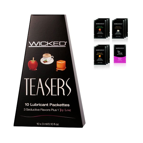 Набор вкусовых лубрикантов Wicked Teasers 90300 (10 шт × 3 мл)