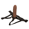 Коричневый фаллопротез на трусиках-джоках California Exotic Novelties PPA With Jock Strap SE-1630-10-3