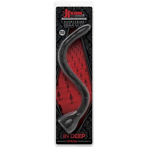 Чёрная анальная змейка Doc Johnson Kink In Deep Silicone Anal Snake 2401-30-CD (49,5 см)
