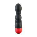 Чёрный вибратор с рельефным тельцем ToyFa 901333-5 (11,4 см)