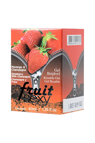 Массажное масло с ароматом клубники и шампанского INTT FRUIT SEXY Strawberry Champagne FS01 (40 мл)