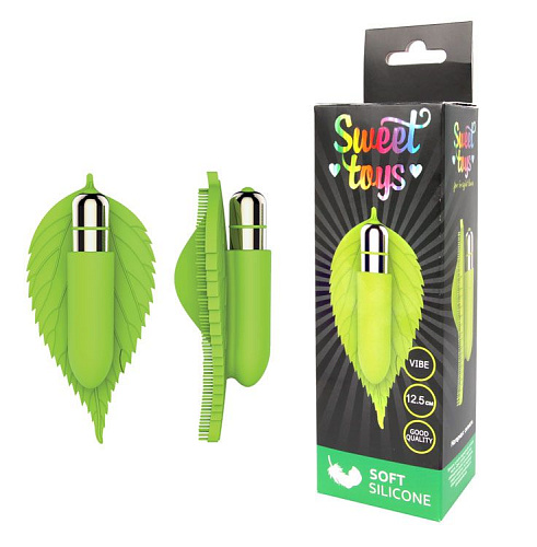Салатовый клиторальный стимулятор в виде листика Bior toys ST-40144-7 (12,5 см)