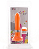 Оранжевый водонепроницаемый вибратор на присоске со сменной панелью управления Sexus 931009-11 (19 см)
