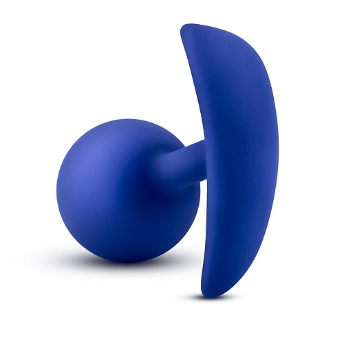 Синяя анальная пробка для ношения Blush Novelties Performance Wearable Vibro Plug BL-11802 (8,4 см)
