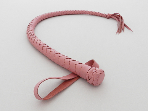 Розовый кожаный снейк без рукоятки Beastly S-A-33 Pink (75 см)