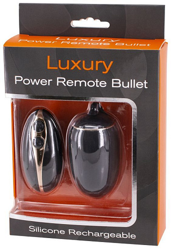 Чёрное виброяйцо с пультом ДУ Seven Creations LUXURY POWER REMOTE BULLET W0078B1SPGAC