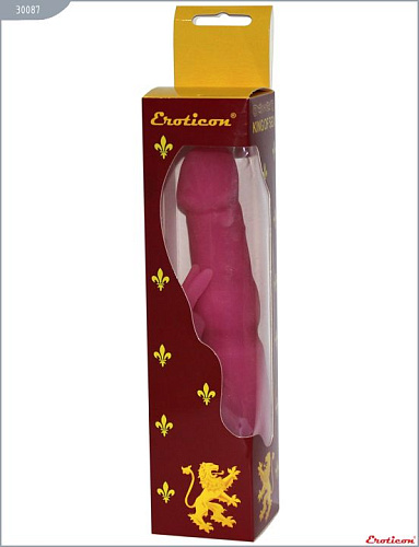 Розовый вибратор с дополнительной стимуляцией Eroticon 30087 (21,5 см)