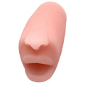 Мастурбатор-ротик с вибрацией из ультраскин телесного цвета Eroticon 30201