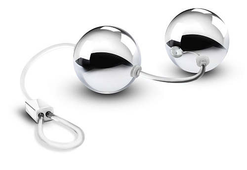 Серебристые вагинальные шарики Blush Novelties B Yours Bonne Beads BL-23746
