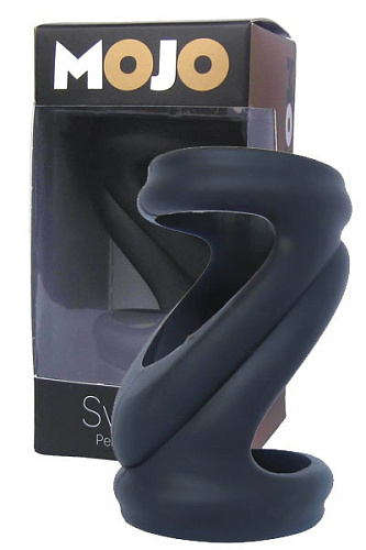 Чёрная силиконовая насадка-эректор Seven Creations Mojo Svelte F035B1F035B1