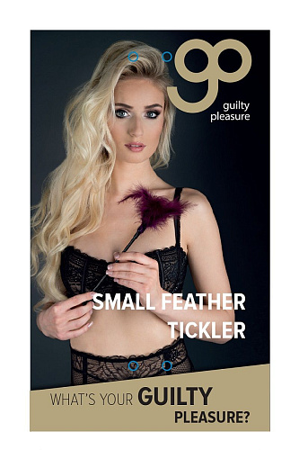 Пластиковая метелочка с фиолетовыми пёрышками Blush Novelties Small Feather Tickler 520023 (32 см)