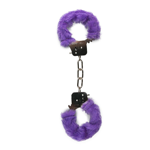 Наручники с фиолетовым мехом EDC Wholesale Furry Handcuffs ET258PUR