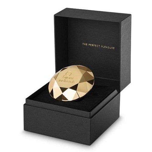 Золотистый клиторальный вибратор в форме бриллианта Bijoux Indiscrets Twenty One 0169