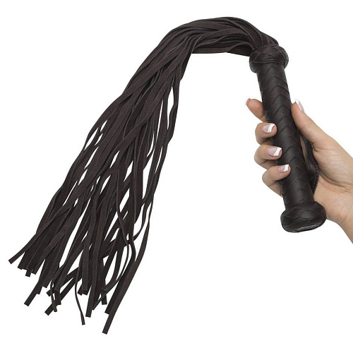 Коричневая кожаная плеть Coco de Mer Brown Leather Flogger 61229 (66 см)