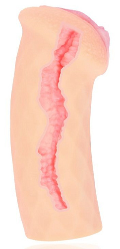 Мастурбатор-вагина телесного цвета с двойным слоем материала KOKOS Elegance M01-03-007D