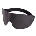 Чёрная широкая кожаная маска на глаза Sitabella 3081-1