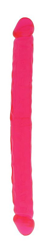 Двусторонний розовый фаллоимитатор Seven Creations 18 DOUBLE DONG 06-215CPR-BCD (45,7 см)