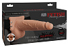 Телесный полый страпон с имитацией эякуляции Pipedream 7.5 ЁHollow Squirting Strap-On with Balls Flesh PD3397-21
