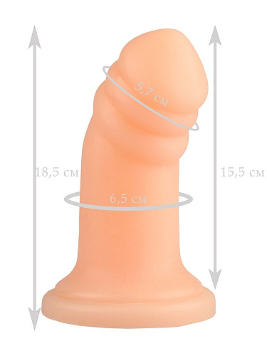 Телесная реалистичная анальная втулка с широким основанием Сумерки богов 1015-04 BX DD (18,5 см)