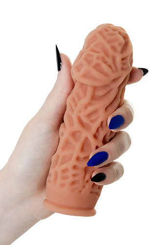 Насадка на фаллостелесного цвета с рельефными складочками KOKOS Extreme Sleeve 012 ES.012-M (14,7 см)