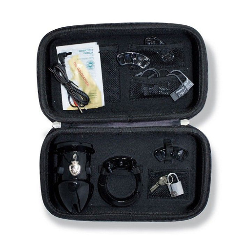 Пояс верности с электростимуляцией MyStim Pubic Enemy No1 Black Edition 46624