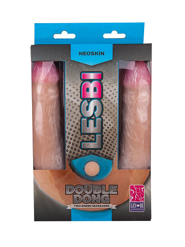 Двусторонний телесный фаллоимитатор из неоскин LOVETOY (А-Полимер) 050503 (47 см)