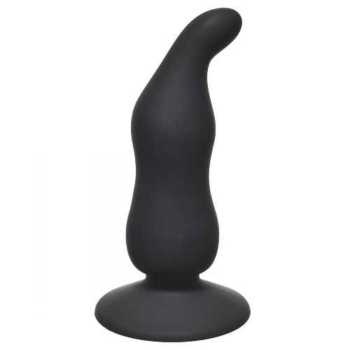 Чёрная анальная пробка Lola toys Waved Anal Plug Black 4104-03Lola (11 см)