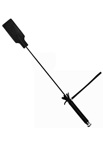 Чёрный стек с петлёй на ручке БДСМ арсенал 911-22 BX DD (63 см)