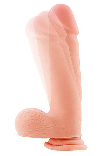 Гнущийся телесный фаллоимитатор на присоске ToyFa 982021 (18 см)