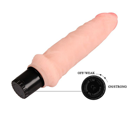 Вибратор телесного цвета Bior toys Realistic Cock Vibe EE-10056 (15,5 см)