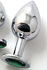 Анальная пробка с изумрудным кристаллом Anal Jewelry Plug BUTT PLUG Large SL-07 (9,5 см)