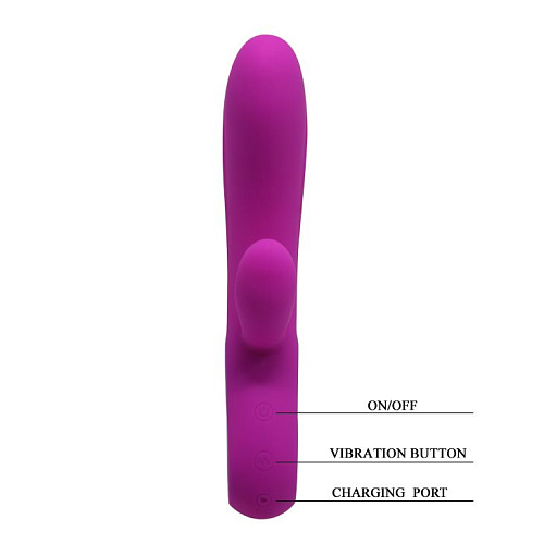 Лиловый вибратор Baile Conrad BI-014413 (21 см)