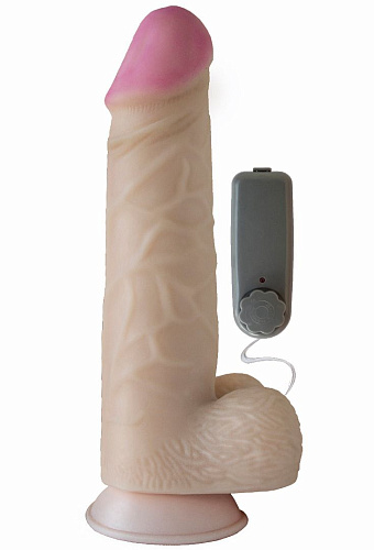 Гигантский вибратор-реалистик с присоской телесного цвета LOVETOY (А-Полимер) 719021