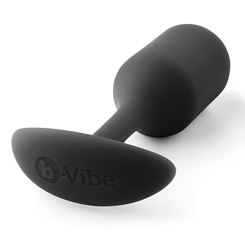 Чёрная пробка для ношения b-Vibe Snug Plug 2 BV-008-BLK (11,4 см)