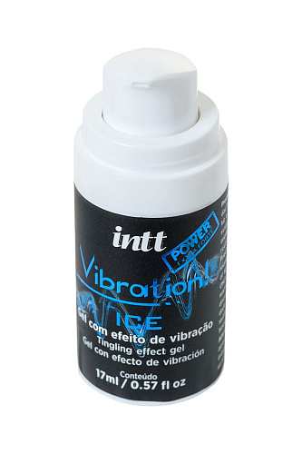 Жидкий массажный гель с охлаждающим эффектом и эффектом вибрации INTT VIBRATION Extra-strong Ice  FU33